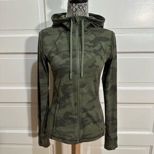 Lululemon Hooded Define Jacket *Nulu Size 8 Heritage Camo Green Twill Multi $128